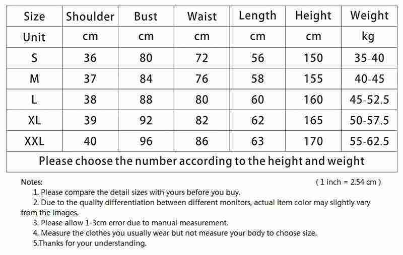 WOMENS ONECK TSHIRT SIZE CHART
