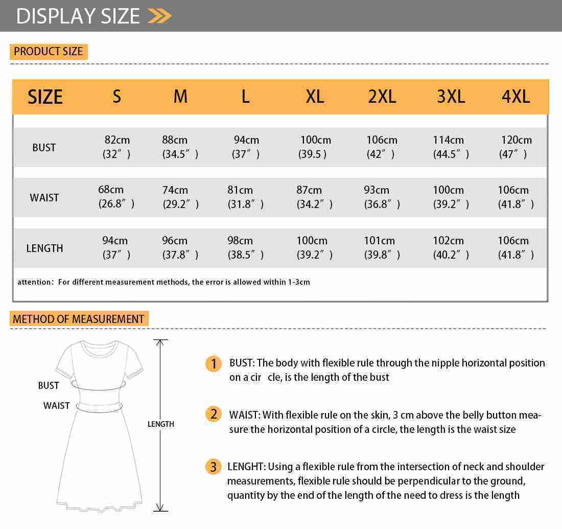 Womens Scoop Neck Ruffle Dress Size Chart