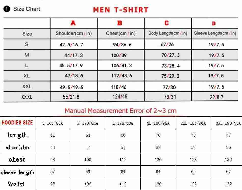 barca t-shirt size chart
