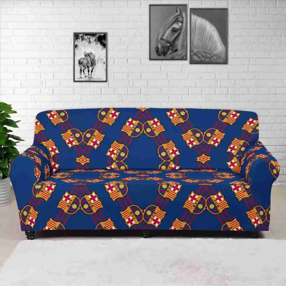 FC BARCELONA Official Blue X Pattern Sofa Cover