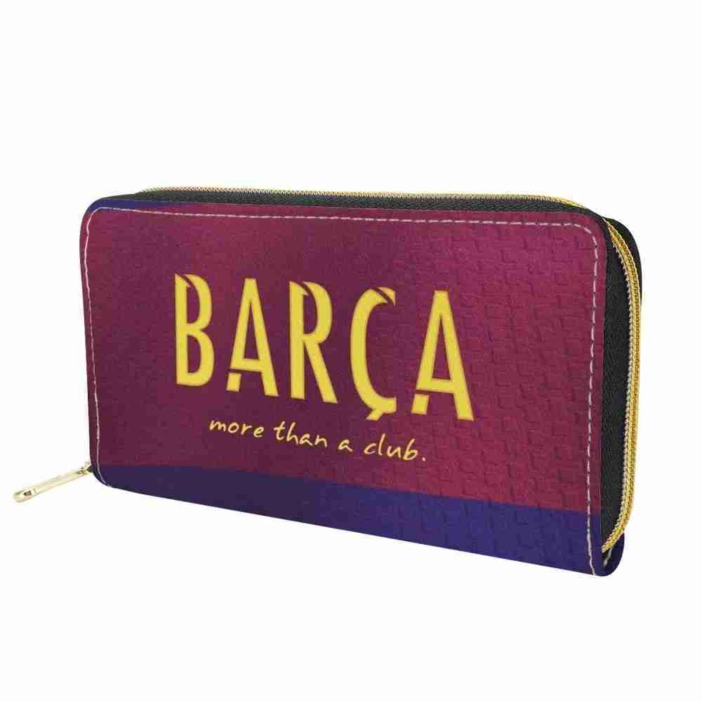 FC BARCELONA Official Barca More Than a Club Large Zipper Purse
