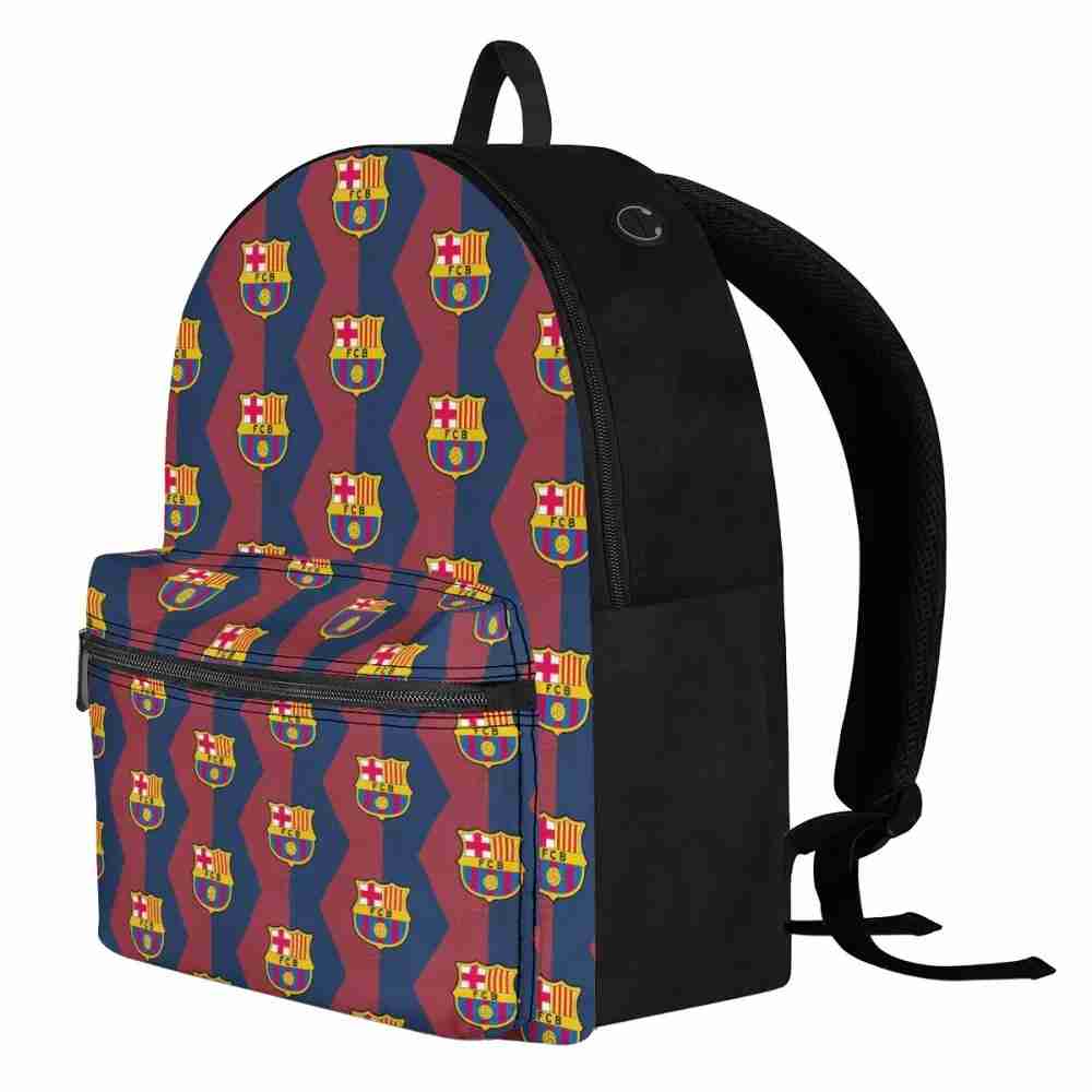 FC BARCELONA Official Hexagon Pattern Canvas Backpack