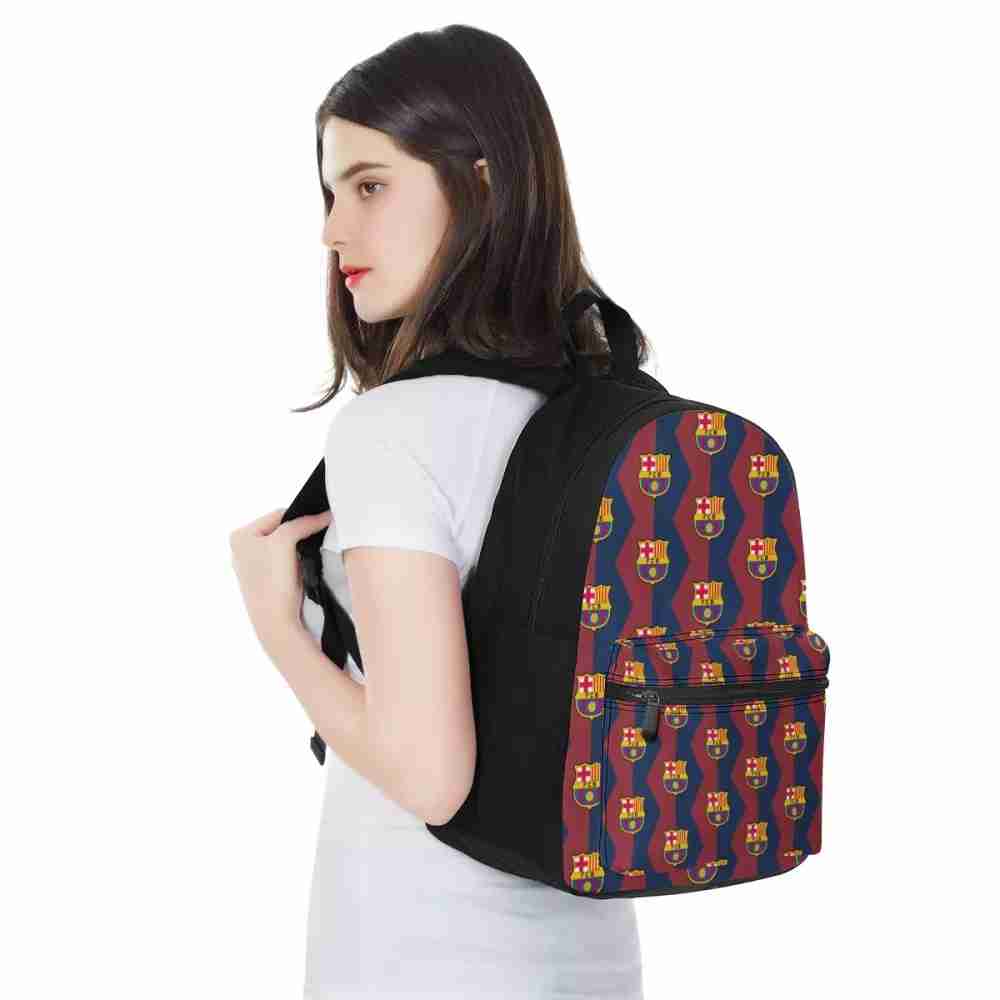 FC BARCELONA Official Hexagon Pattern Canvas Backpack