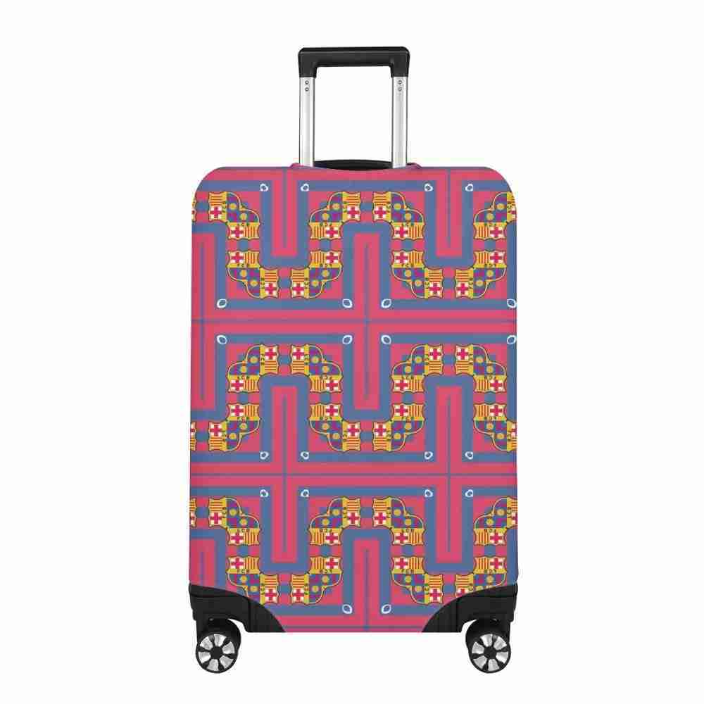 FC BARCELONA Official Pink Blue Snake Pattern Luggage Covers