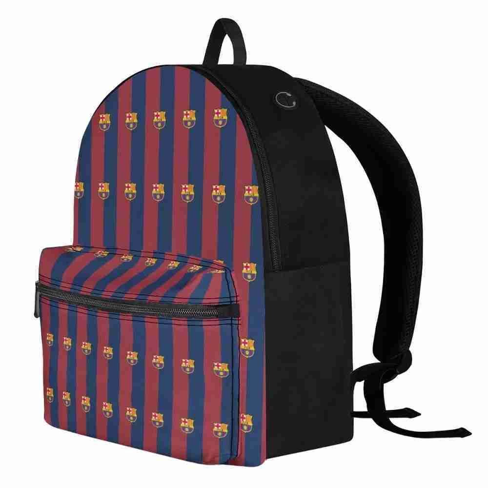 FC BARCELONA Official Striped Pattern Canvas Backpack