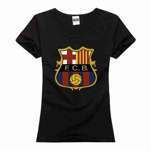 FC BARCELONA Official Vintage Symbol Womens Scoop Neck TShirts