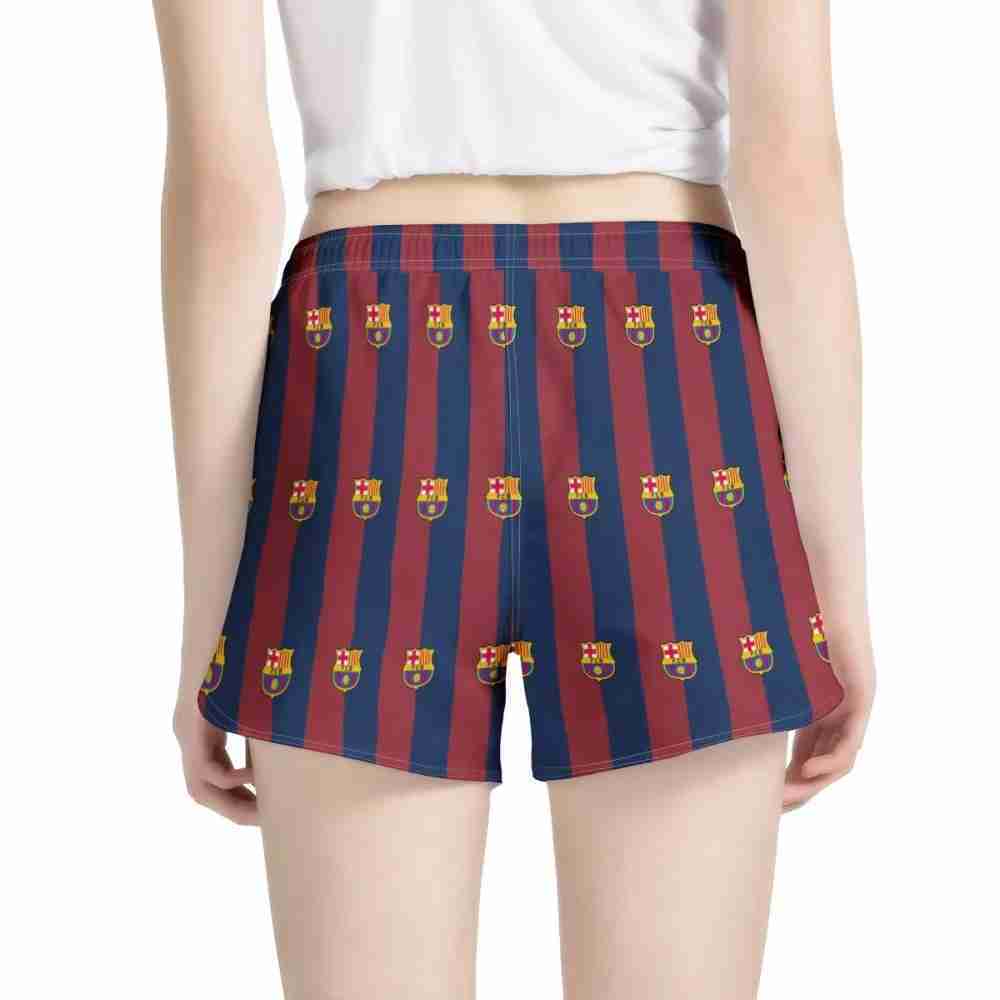 FC BARCELONA Official Womens All Over Print Rectangular Pattern Casual Shorts