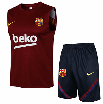 FC BARCELONA Mens Sleeveless Jersey Shorts Training Suits