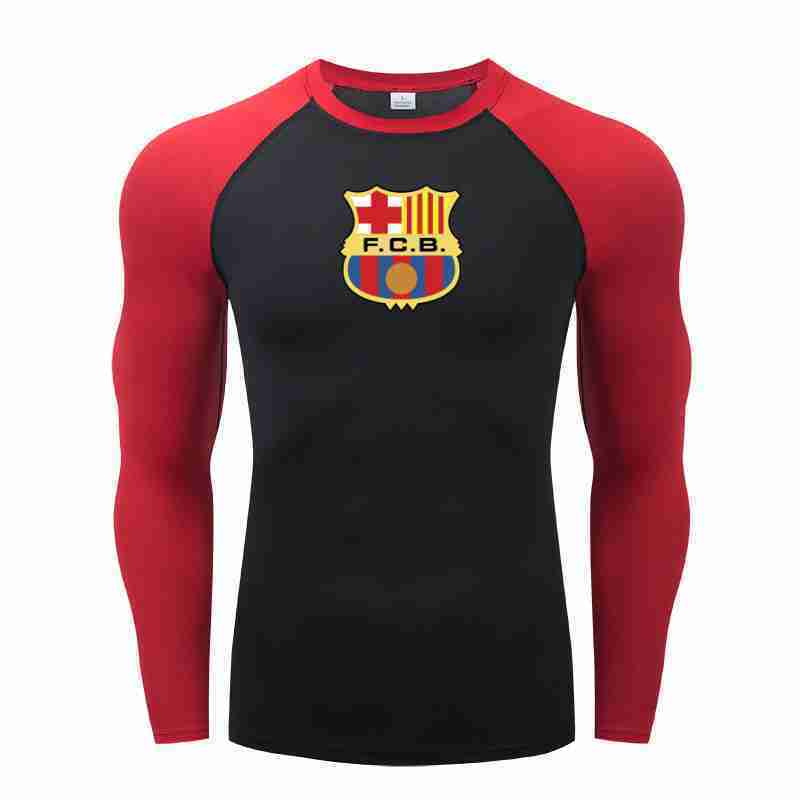 FC BARCELONA Official 1975 2002 Long Sleeve Compression TShirts