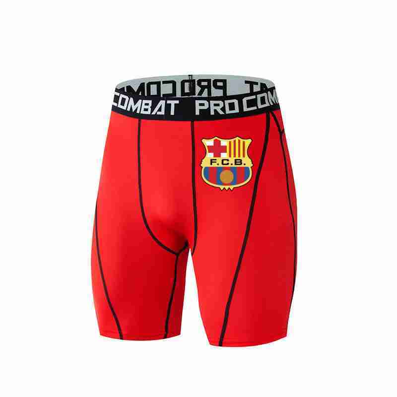 FC BARCELONA Official 1975 2002 Mens Quick Dry Compression Shorts