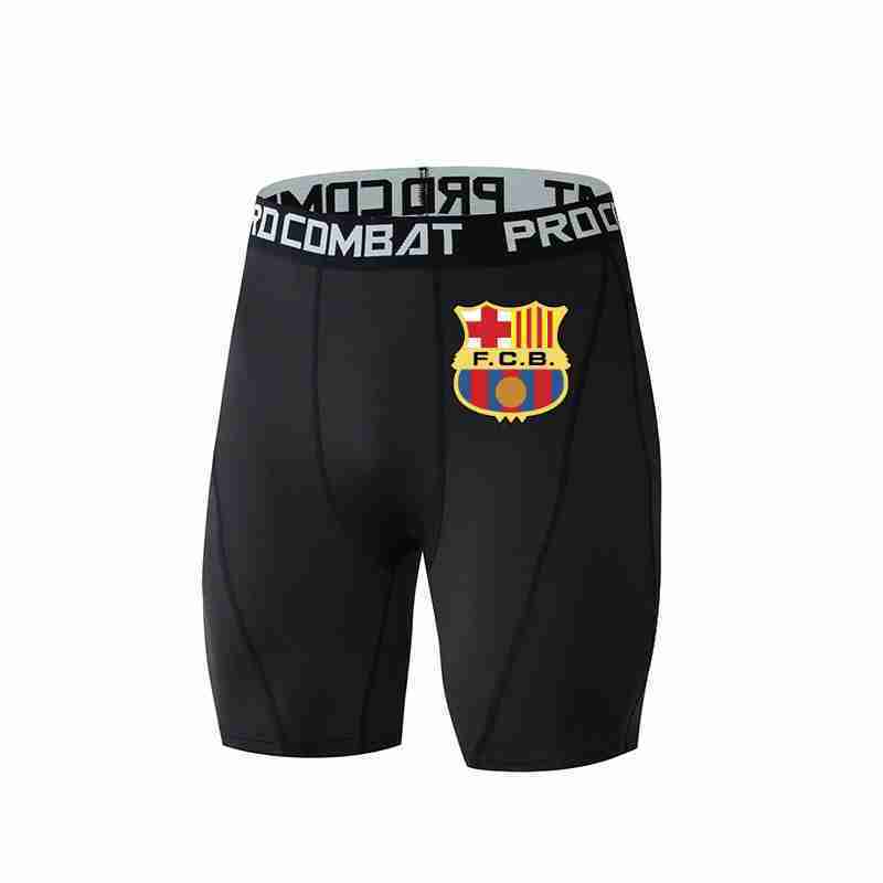FC BARCELONA Official 1975 2002 Mens Quick Dry Compression Shorts