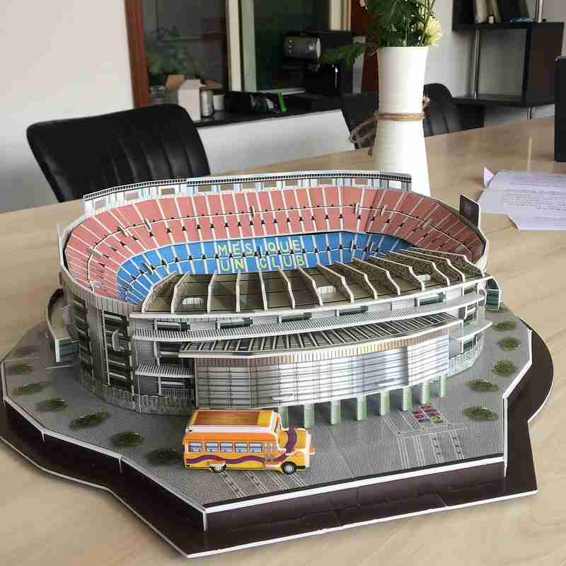 FC BARCELONA Official 3D Camp Nou Football Stadium Assembled DIY Model