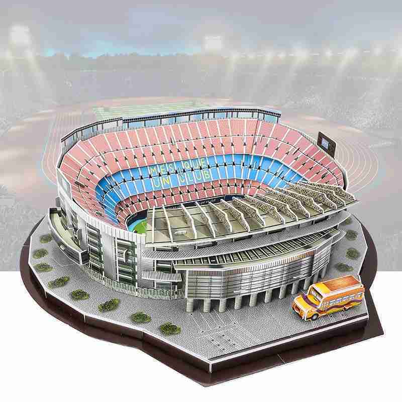 FC BARCELONA Official 3D Camp Nou Football Stadium Assembled DIY Model