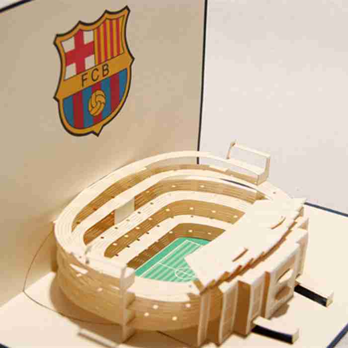 FC BARCELONA Official 3D Camp Nou Greeting Card