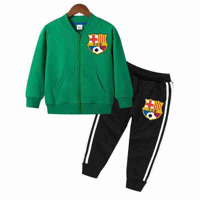 FC BARCELONA Official FCB Football Symbol Kids Baseball Jackets Sweatpants Sets