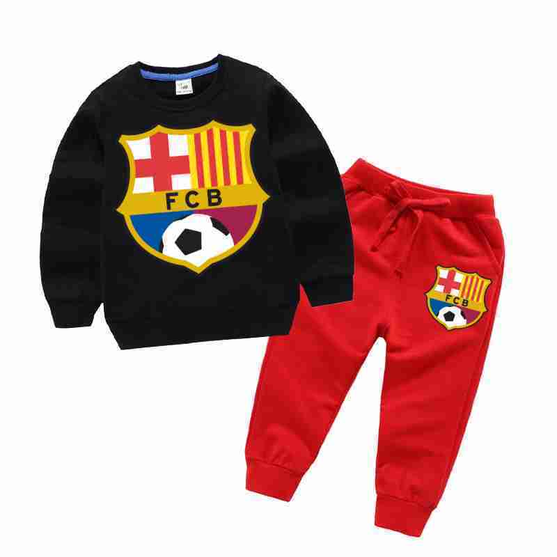 FC BARCELONA Official FCB Football Symbol Kids Sweater Sweatpants Sets