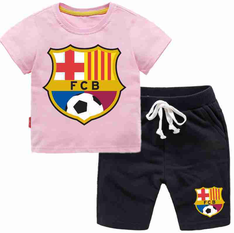 FC BARCELONA Official FCB Football Symbol TShirt Shorts Sets