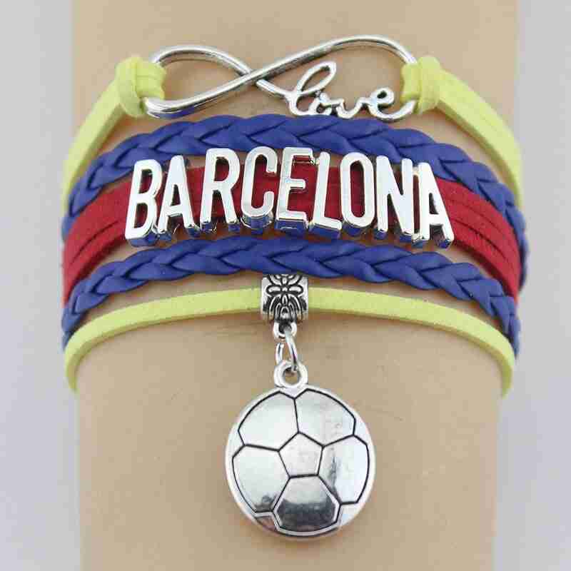 FC BARCELONA Official Handmade Leather Multi-layer Rope Bracelet