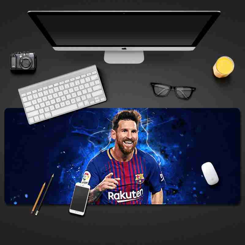 FC BARCELONA Official Messi Smile Blue Mouse Keyboard Pad Table Desktop Mat