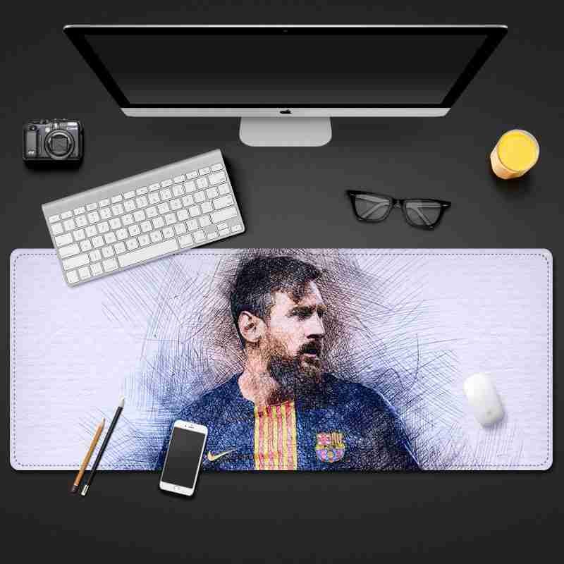 FC BARCELONA Official Messi Pencil Effect Mouse Keyboard Pad Table Desktop Mat