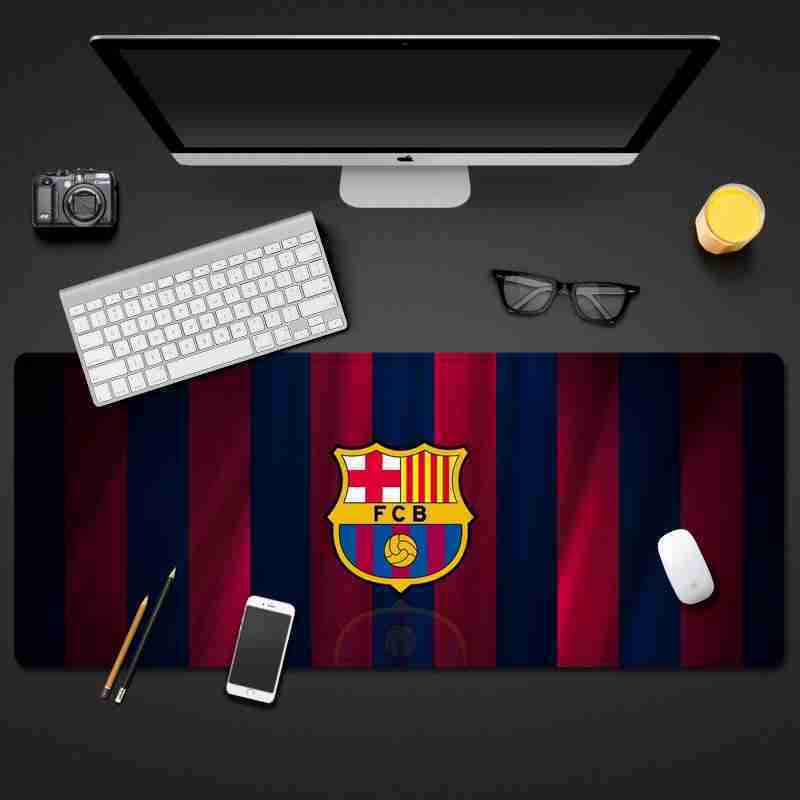 FC BARCELONA Official Red Blue Striped Mouse Keyboard Pad Table Desktop Mat