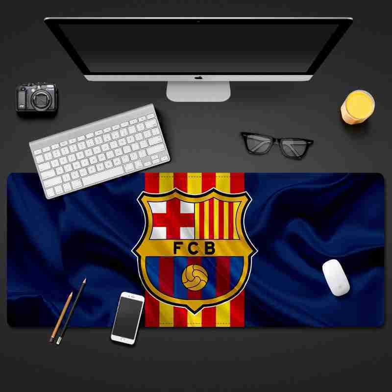 FC BARCELONA Official Blue Red Yellow Stripes Mouse Keyboard Pad Table Desktop Mat