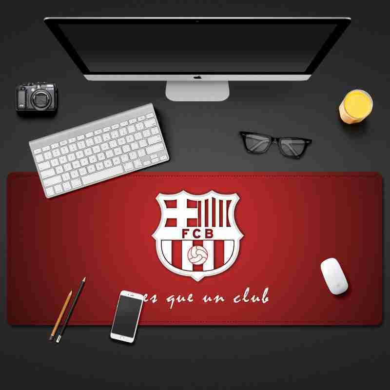 FC BARCELONA Official White Emblem Red Background Mouse Keyboard Pad Table Desktop Mat