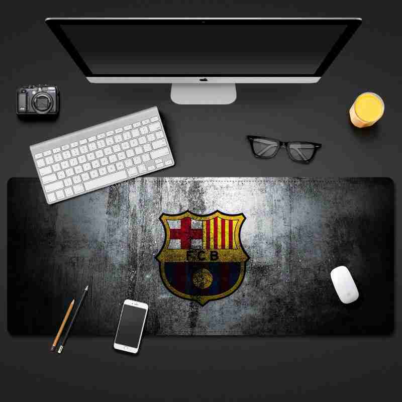 FC BARCELONA Official Grey Black Background Mouse Keyboard Pad Table Desktop Mat