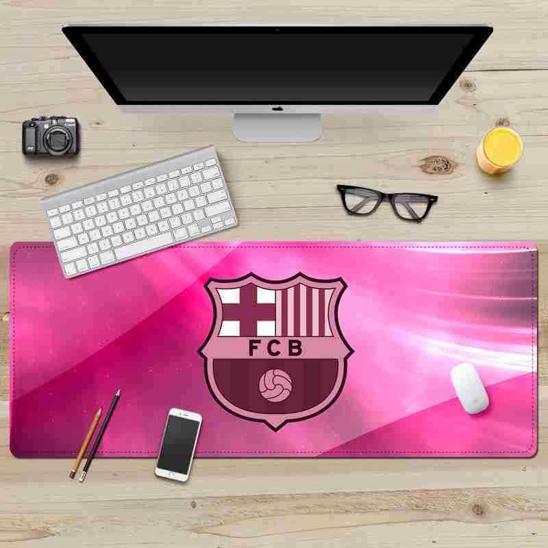 FC BARCELONA Official Pink Background Mouse Keyboard Pad Table Desktop Mat